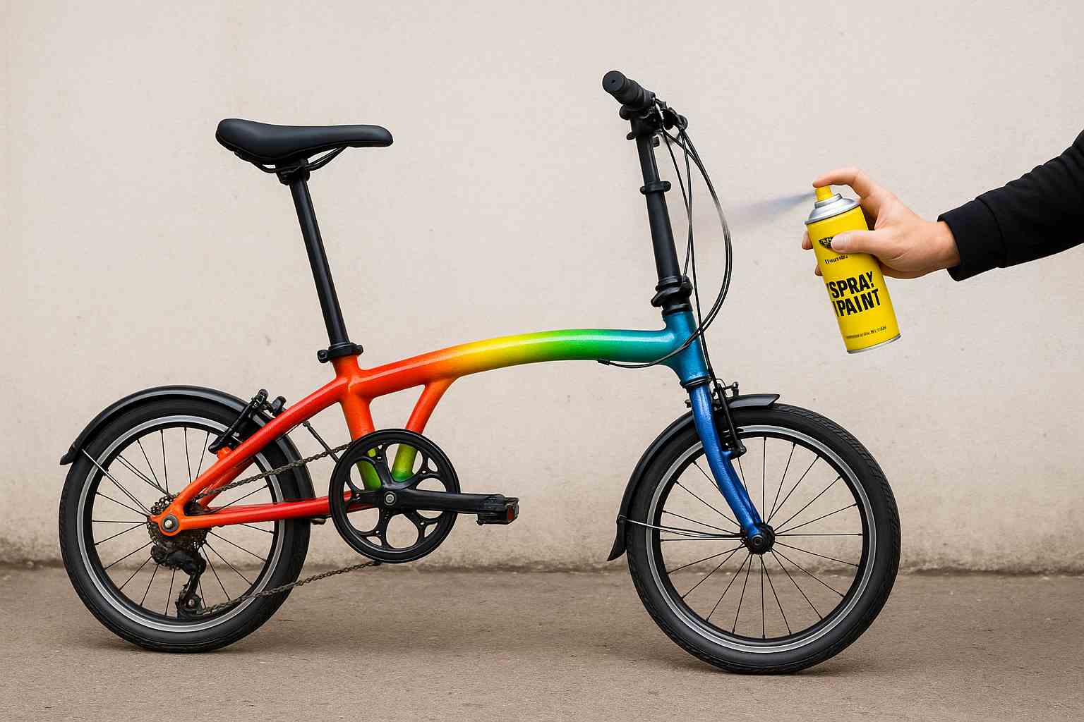 Cat Semprot Warna Sepeda Lipat yang Cantik, Bikin Sepedamu Makin Stylish dengan RJ London